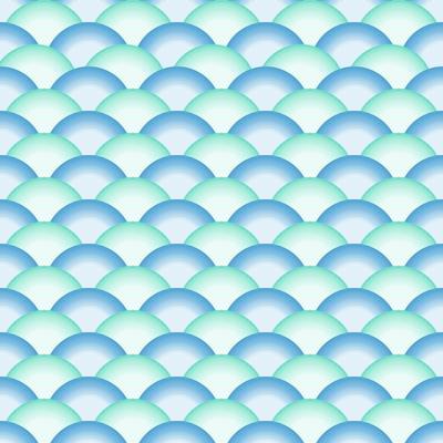 Illustrator vector of gradient green and blue seamless fish scale,abstract wave background
