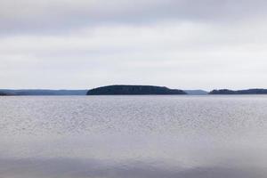big lake, overcast photo
