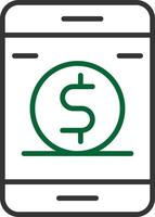 Donation Line Two Color vector