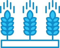 Wheat Line Filled Blue vector