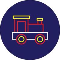 Toy Train Line Multicolor vector