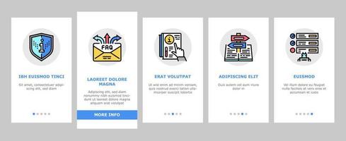 Information And Client Supporting Onboarding Icons Set Vector