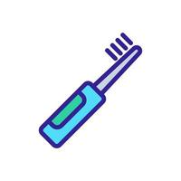 electric brush with anti slip handle icon vector outline illustration