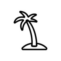 Island icon vector. Isolated contour symbol illustration vector