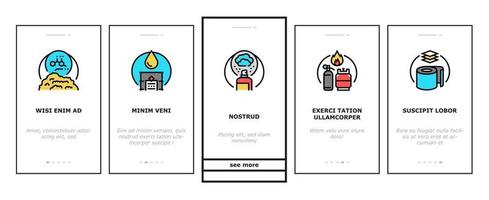 Chemical Industry Production Onboarding Icons Set Vector
