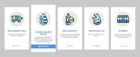 Water Delivery Service Business Onboarding Icons Set Vector