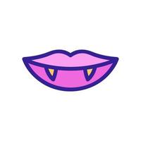 Vampire icon fangs vector. Isolated contour symbol illustration vector