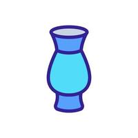 ceramic vase icon vector outline illustration