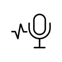 micrófono, vector de icono de sonido. ilustración de símbolo de contorno aislado