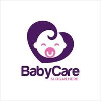 Sleeping Cute Baby Logo Designs Template vector
