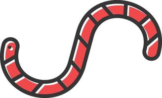 Worm Filled Icon vector