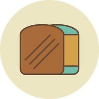 Toast Bread Filled Retro vector