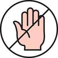 No Passing Line Filled vector