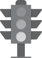 Traffic Light Flat Greyscale vector