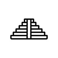 steps leading to temple icon vector outline illustration