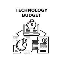 Technology budget icon vector illustration