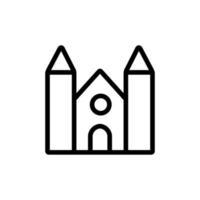 temple of high fencing icon vector outline illustration