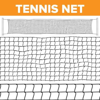 Tennis Net Pattern Vector. Volleyball Texture. Court Net Isolated. Horizontal Seamless. Rope Trap. Competition Game. Illustration