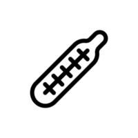 the thermometer icon is a vector. Isolated contour symbol illustration vector