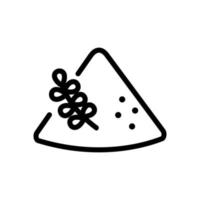 thyme spice heap icon vector outline illustration