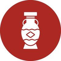 Vase Glyph Circle Multicolor vector