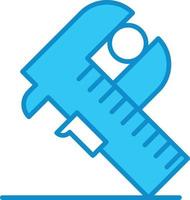 Vernier Caliper Line Filled Blue vector