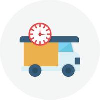 On Time Delivery Flat Circle vector