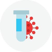 Test Tube Flat Circle vector