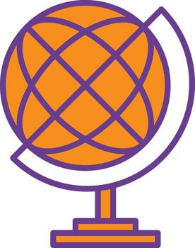 línea de globo llena de dos colores vector