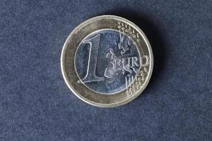 one euro, close up photo