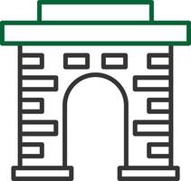 Arch Line Two Color vector