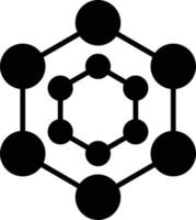 Molecule Glyph Icon vector