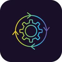 Iteration Gradient Icon vector