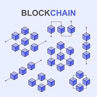 Blockchain concept design network structure vector icon