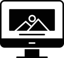 Computer Glyph Icon vector