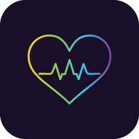 Medical Heart Gradient Icon vector