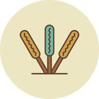 Corn Dog Filled Retro vector