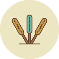 Corn Dog Filled Retro vector