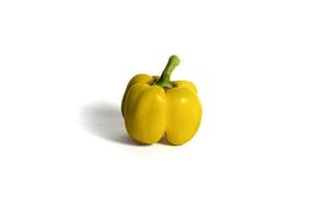 yellow bell pepper isolated on white background photo