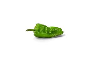 green bell pepper on white background photo