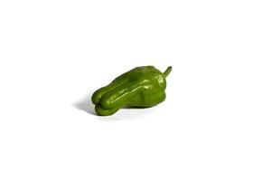 Green peppers white background photo