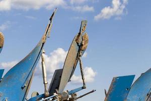 Dirty plow, close up photo