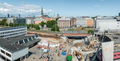 Demolition of the Titanic building in the center of Riga photo