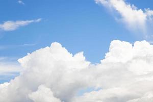 Beautiful Blue Sky With White Cloud Natural background view photo