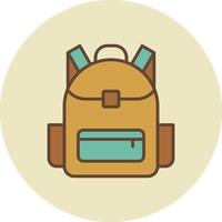 School Bag Filled Retro vector