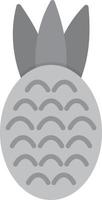 Pineapple Flat Greyscale vector