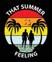 That Summer Feeling Vector T-Shirt Design Template