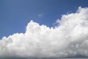 hermoso cielo azul con vista de fondo natural de nube blanca foto