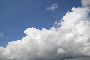 Beautiful Blue Sky With White Cloud Natural background view photo