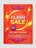 Flash Sale Poster Template vector